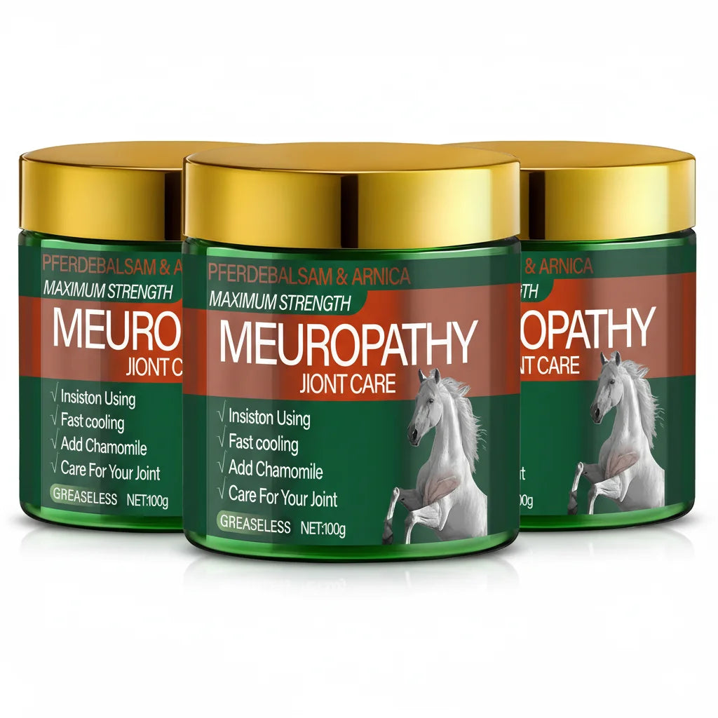 Pferdebalsam & Arnica Neuropathy Joint Care - Maximum Strength, Fast Cooling & Greaseless Formula. Qme Red 100g