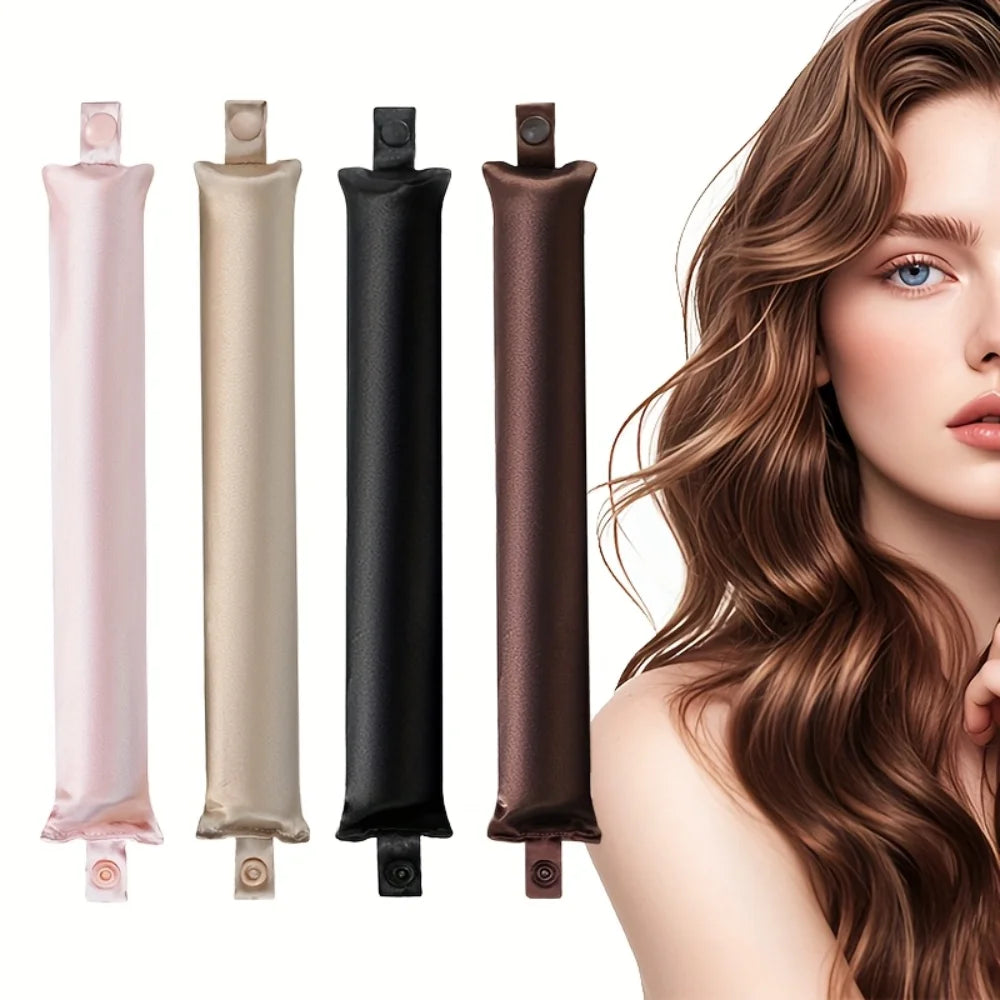 Heatless Curling Headband Overnight Curls Satin No Heat Hair Rollers Qme