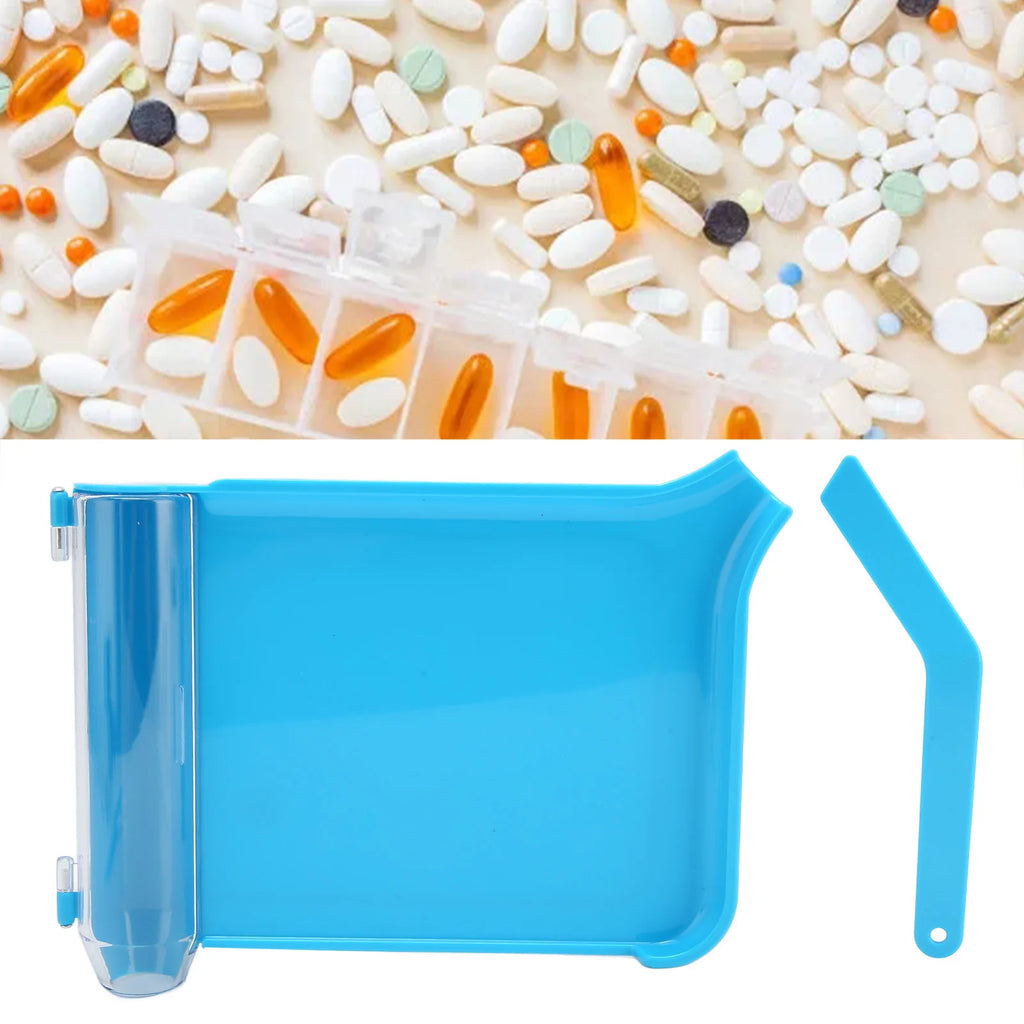 Hand Pharmacy Counter with Small Spatula Plastic Tablets Dispensing Tray for Household Hospital Use Tablet Dispensing Tray Qme