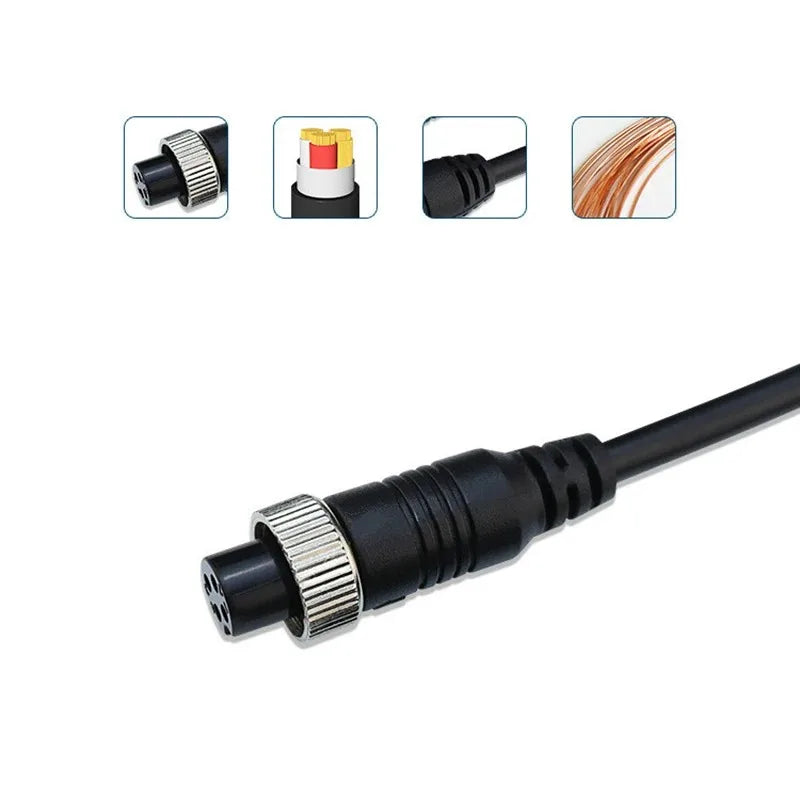 1PCS M12 4Pin 1-20m Aviation Plug Cable Vehicle-mounted Extension Line Video Cable Qme