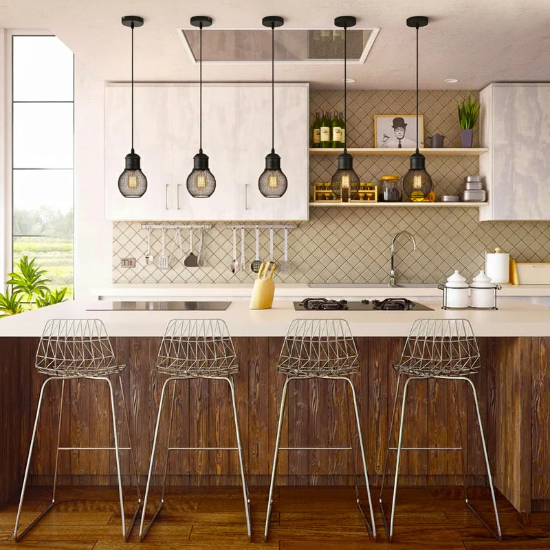 Vintage restaurant pendant light corridor cement column forged iron lampshade LED E27 coffee shop home decoration pendant light Qme