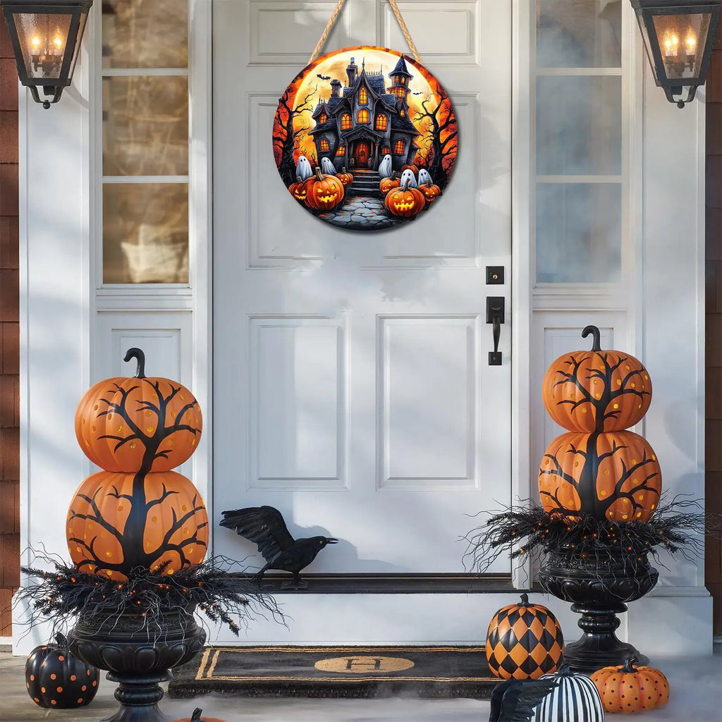 Halloween Door Sign 2D Happy Wood Pirate Captain Haunted House Qme
