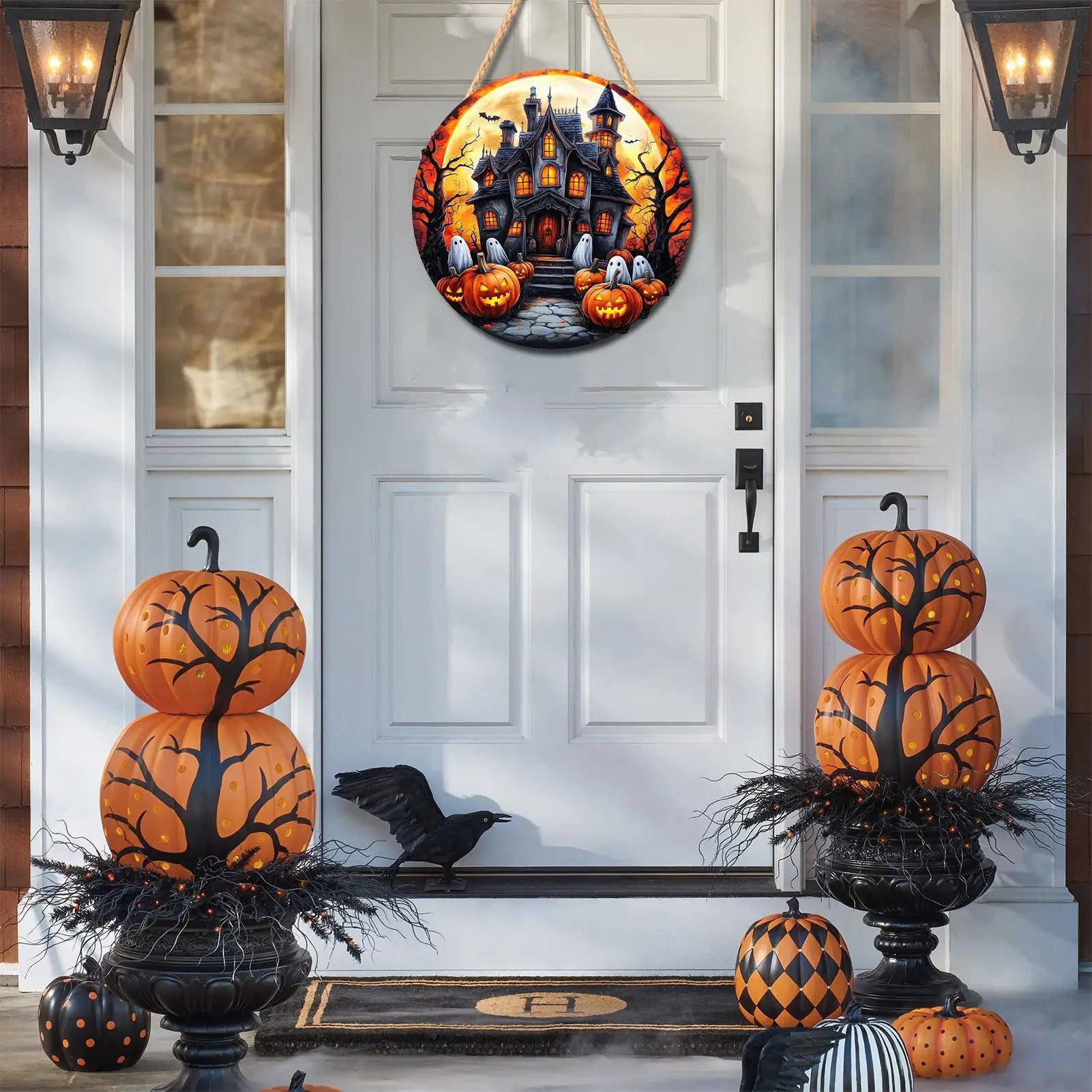 Halloween Door Sign 2D Happy Wood Pirate Captain Haunted House Qme
