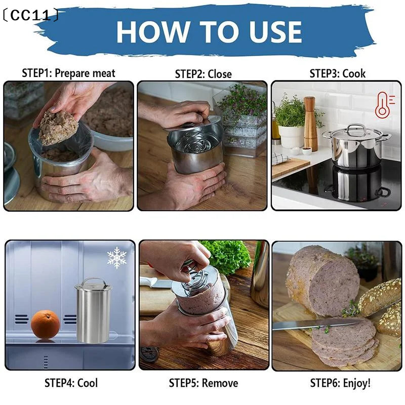 Ham Maker Stainless Steel Meat Press Cooker Deli Mold Pork Poultry Qme