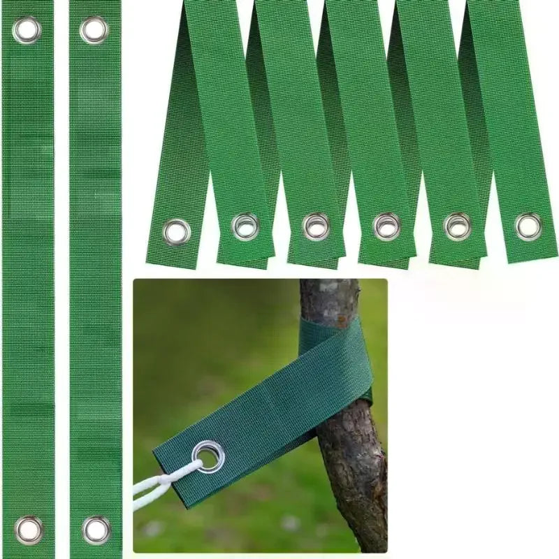 5/10Pcs Wear Resistant Nylon Tree Support Straps With Reinforced Metal Grommets For Gardening Tree Stabilization Staking Qme