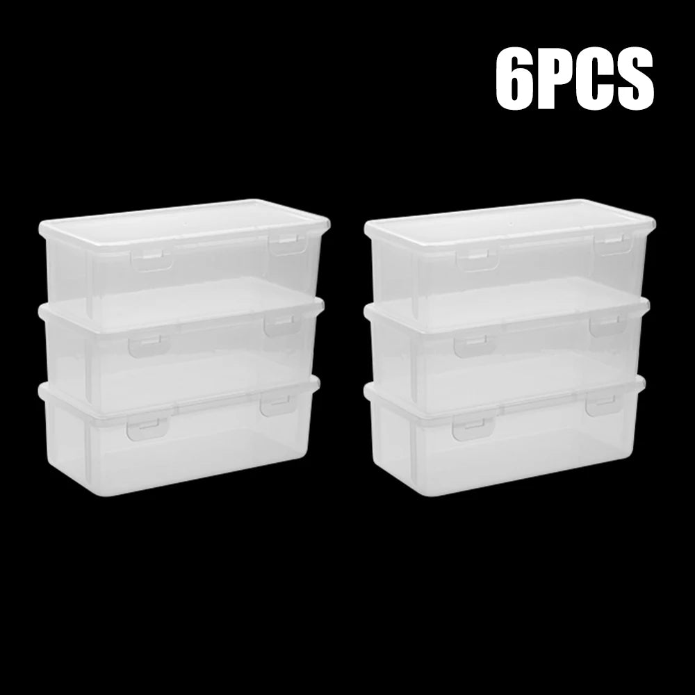 1pc Translucent PencCase Large Capacity Lightweight Convenient for School Supplies Storage Pen Box Organizer Box Qme 6pcs Transparent