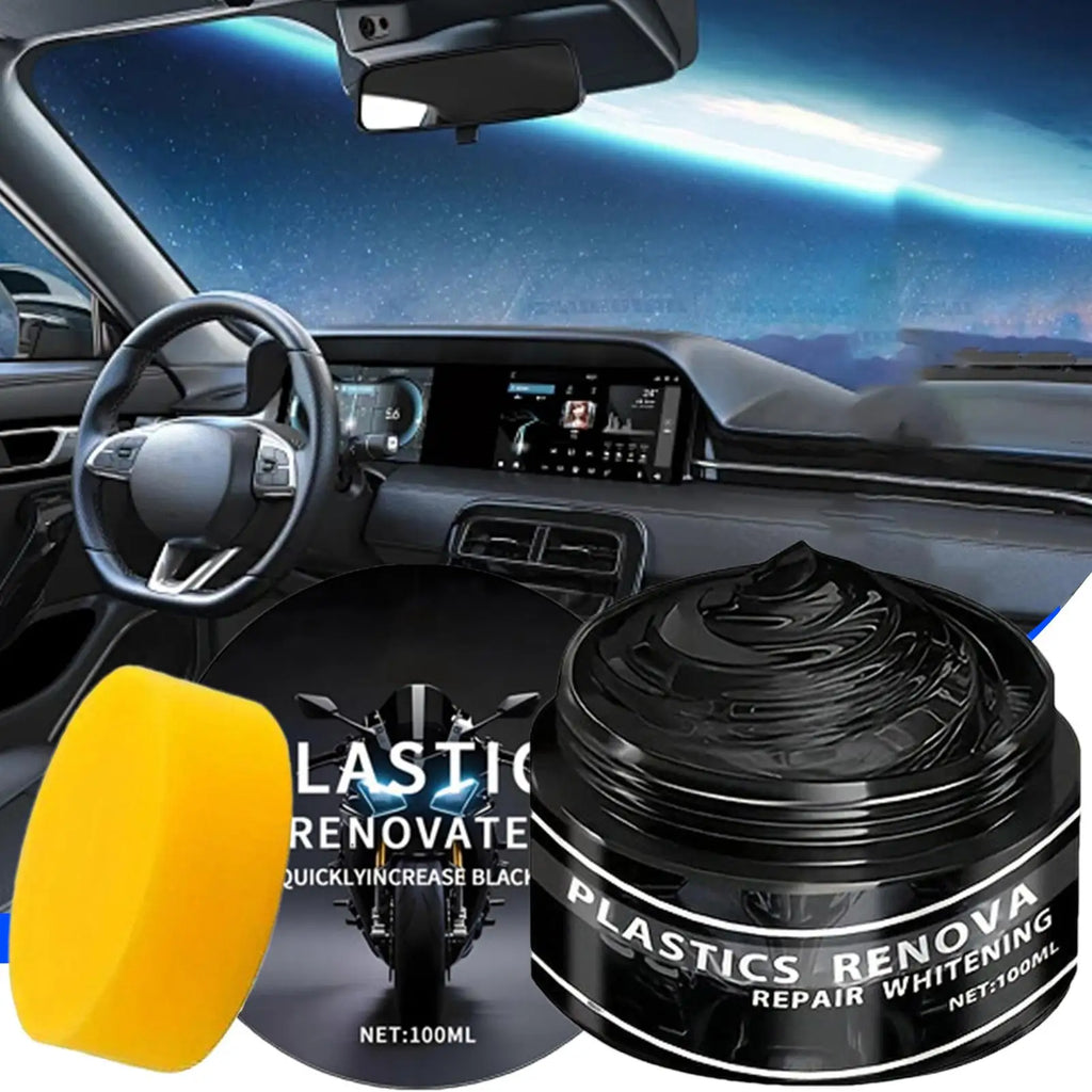 Auto Trim Restorer Car Scratch Repair Paste 100ML Anti-UV Quick-Drying Rubber Repair Wax Fade-Resistant Renovation Solution Qme