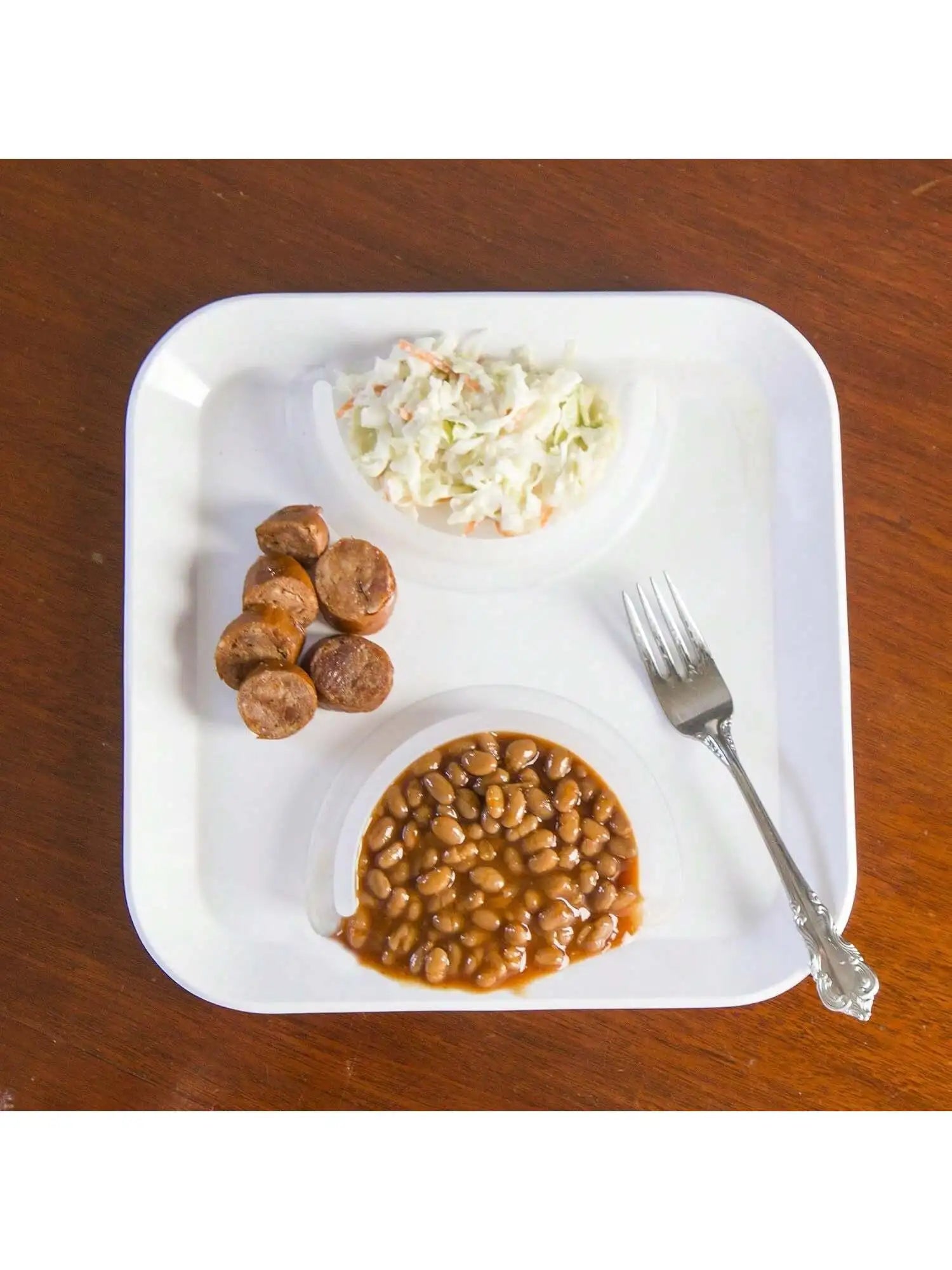 Plate Divider Silicone Food Partition Qme white