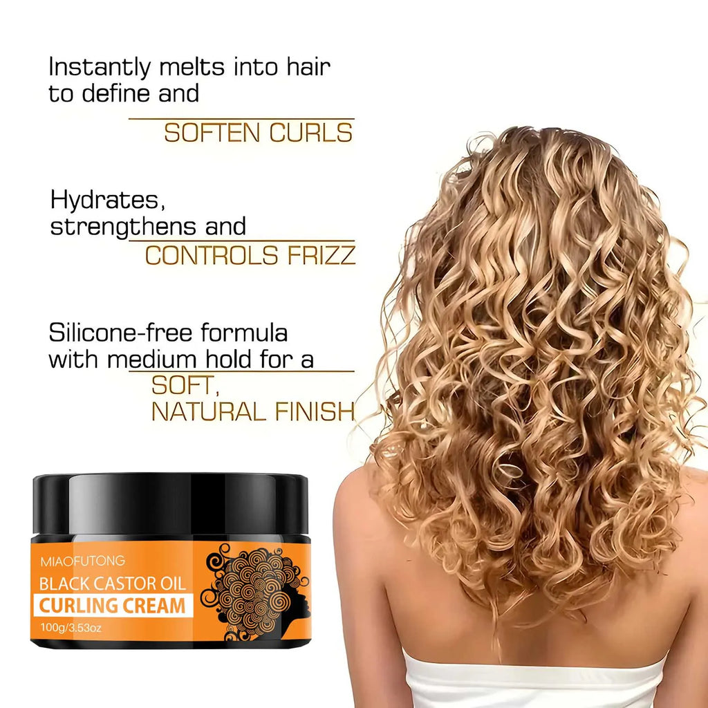 Black Castor Oil Healthy Moisturizes And Defines Curls Suitable For Dry Curly Hair For Both Men And Women,Repair Hair Tangles Qme