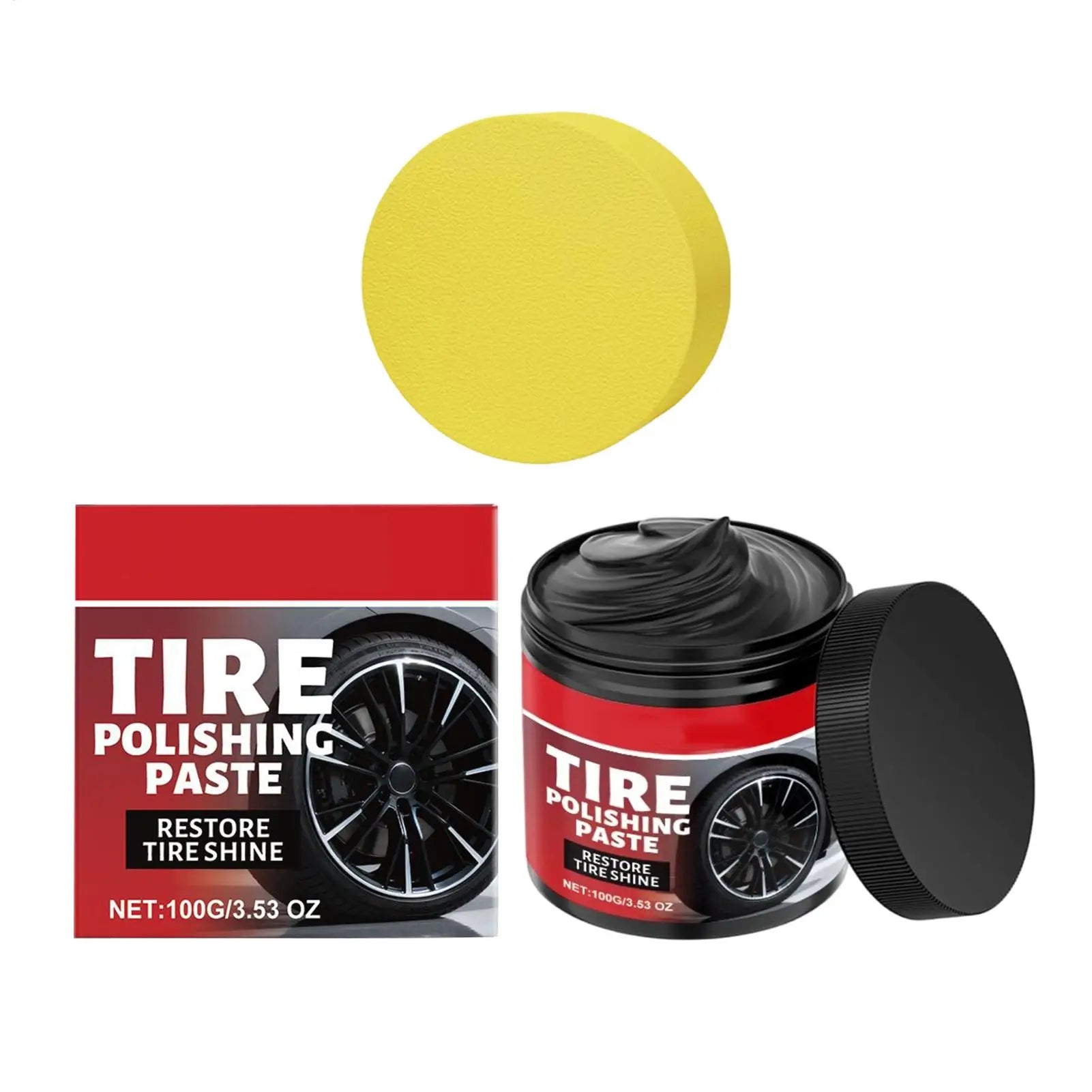 Tire Shine Paste Vehicle Tire Cleaning Polishing Product Car Tyre Dressing Paste for Trucks Sedans RVs SUVs Collectors Dealers Qme