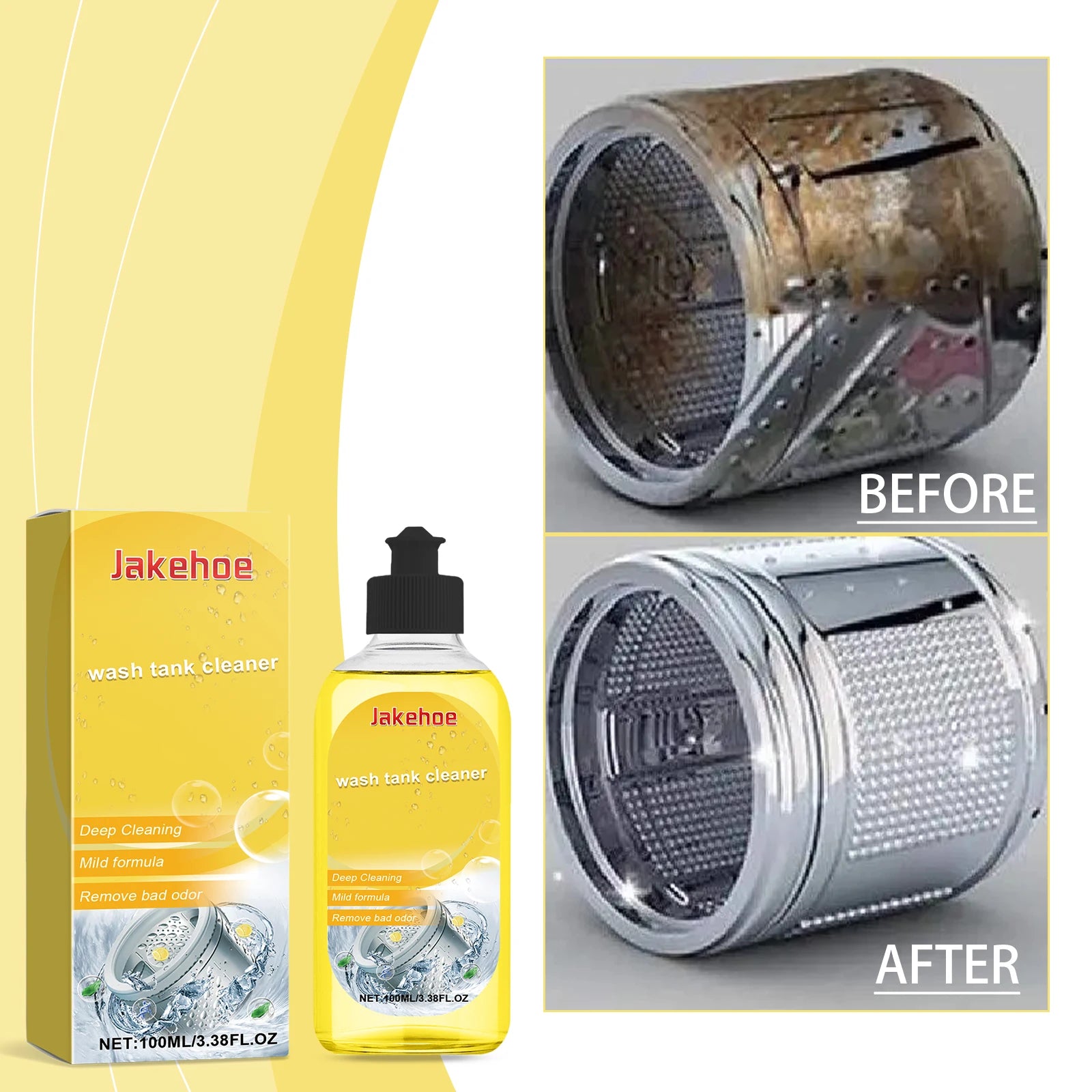 Washing Machine Cleaner Eco-Friendly Deep Cleaning Liquid Washer Cleaner Deodorizer Detergent Washing Machine Cleaning Liquid Qme
