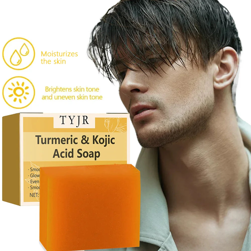 Ginger soap for cleansing, anti-acne, whitening and brightening the face, removing acne and fading dark spots, turmeric soap Qme
