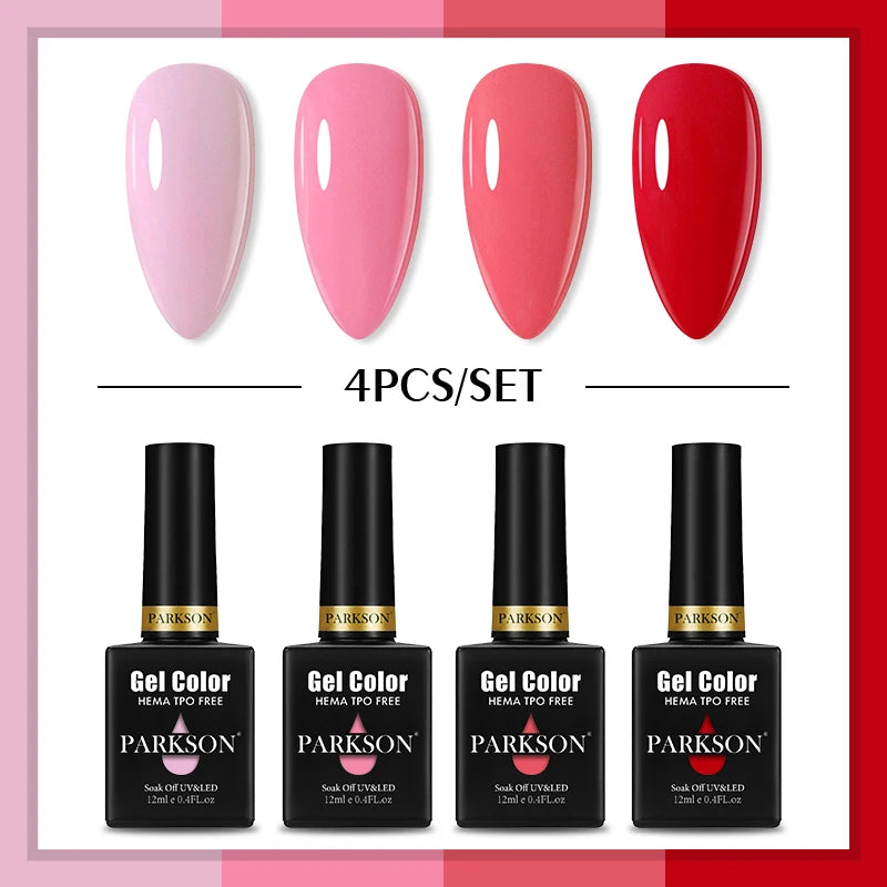 PARKSON Macaroon Series Gel Nail Polish LED UV Summer Solid Semi