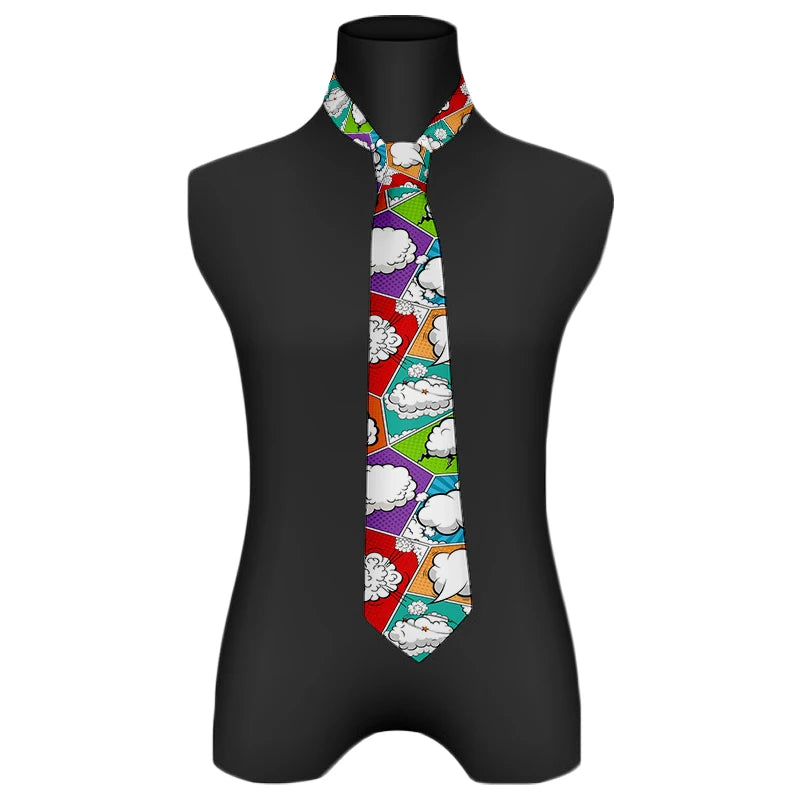 Trendy Players Street Art Tie Casual Fashion Funny Men's Wedding Qme