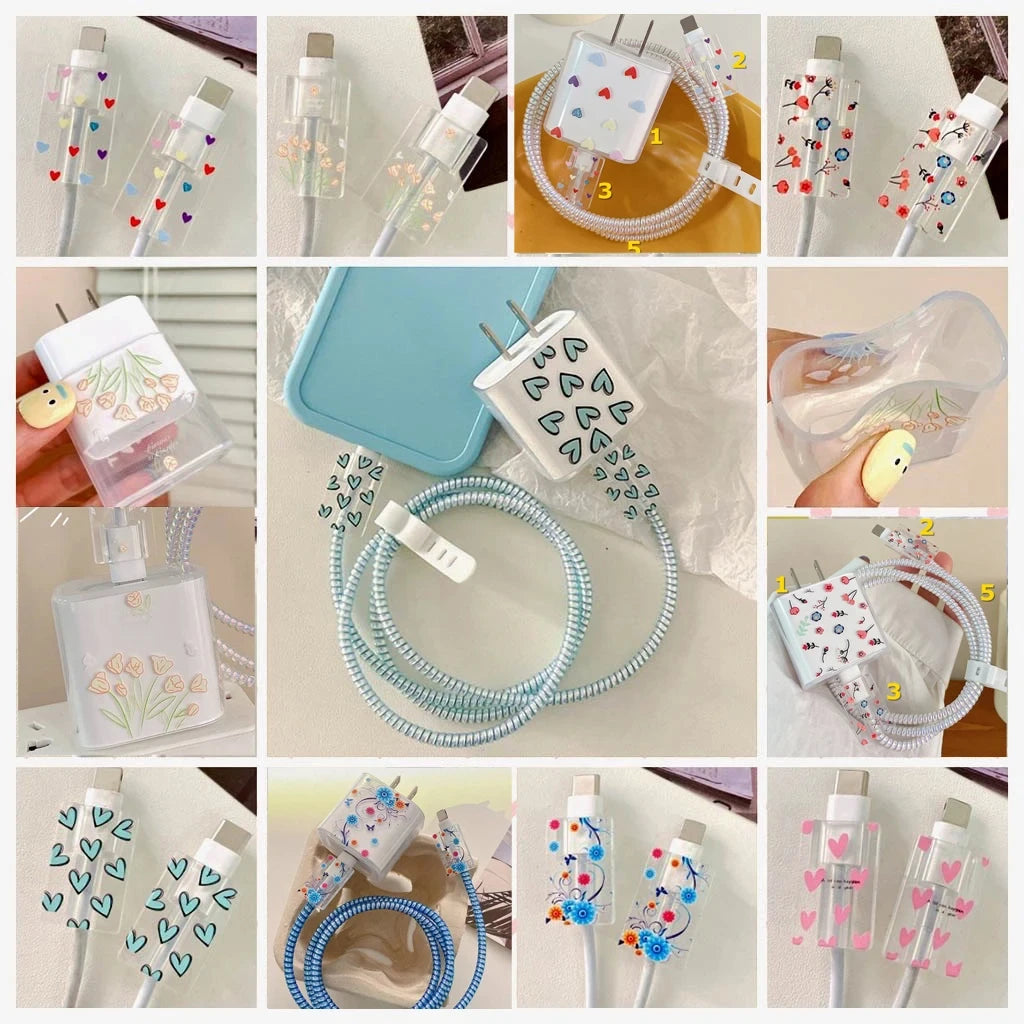 Case For Apple 18/20w Charger Protective Case Is Applicable to iPhone 14/13 Data Cable Head Bite Protector Shell Qme