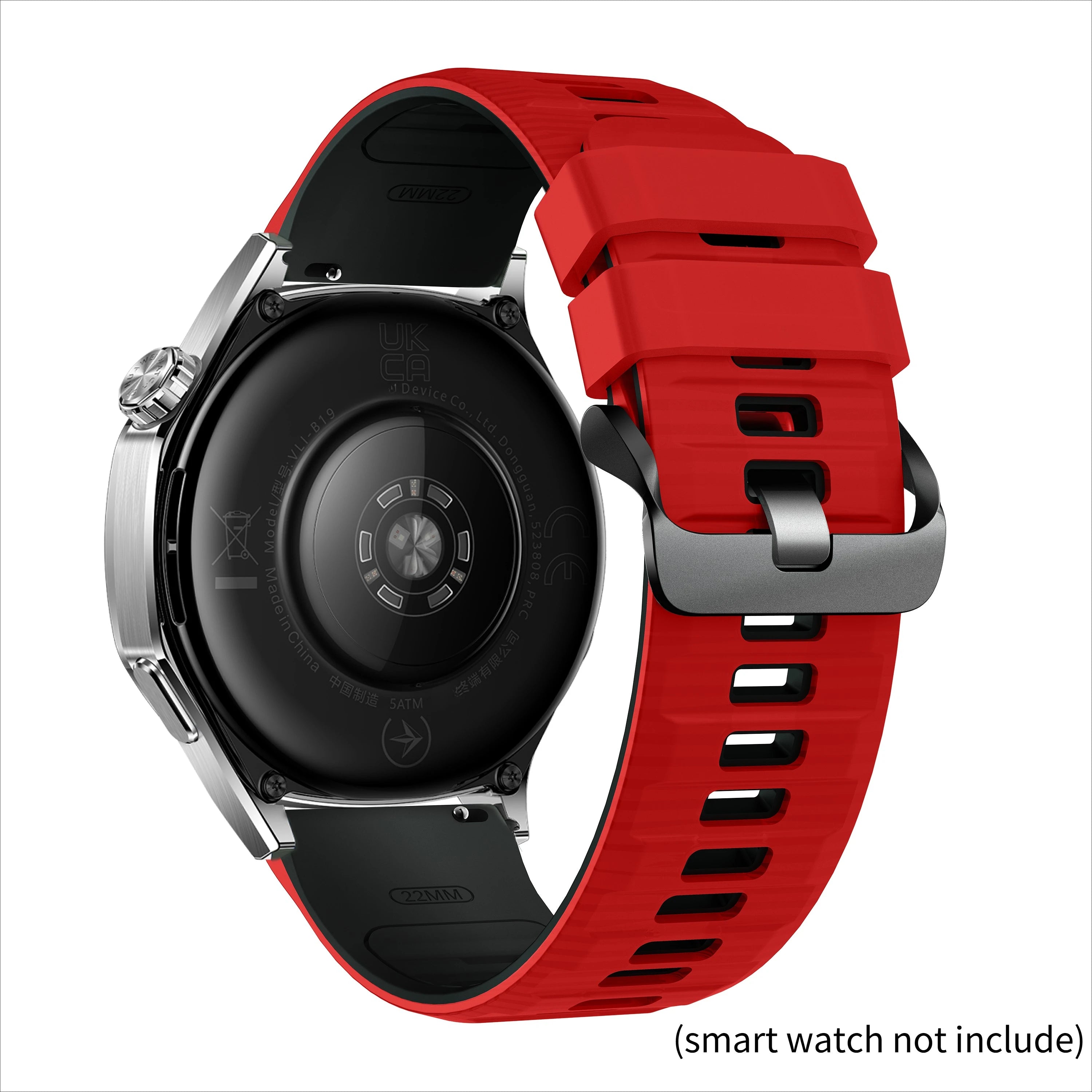 22mm Silicone Watchband For Huawei Watch GT 6 46mm Strap Bracelet For Huawei GT6 Pro Band Sports Replacement Wristband Qme Red Black 22mm Universal