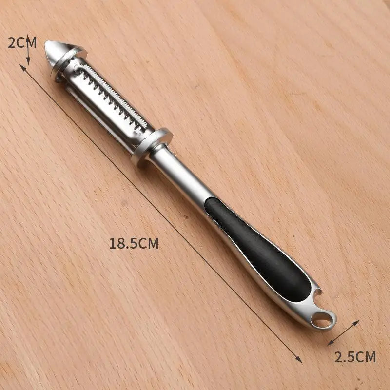 Multifunctional Vegetable Peeler Grater Bottle Opener Ergonomic Qme A Silver