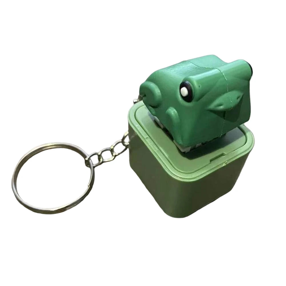 Duck Quacking Fidget Toy - Quacking Duck Keychain For Mini Quacking Duck Stress Reliever Plastic Frog Duck Keychain Qme Frog