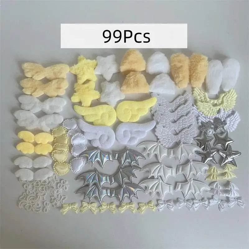 DIY Decorative Lace Appliques Kit Gothic Lolita Trim Decor Set Bow Lace Accessories Set Card Cover Pain Bag DIY Material Pack Qme A12