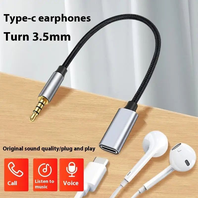 Phone Tablet Accessories USB C Port Cable Conversion Earphone Qme
