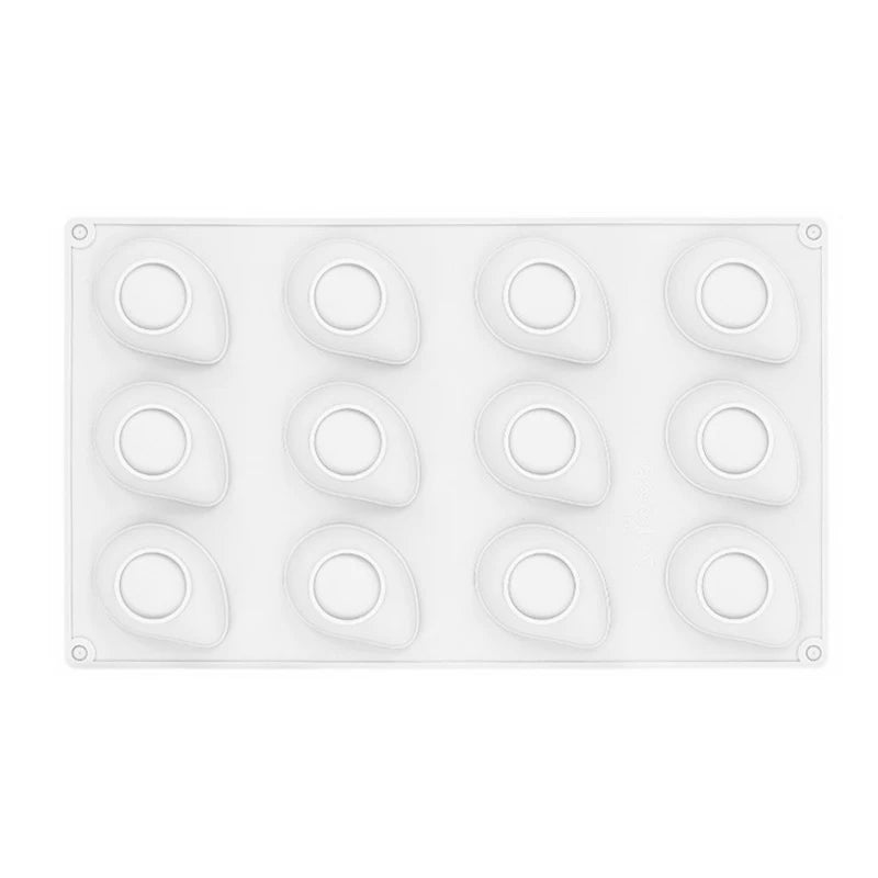 6 12 Cavity Silicone Mold Mango Mousse Cakes Fruit Shaped Chocolate Qme 12 White