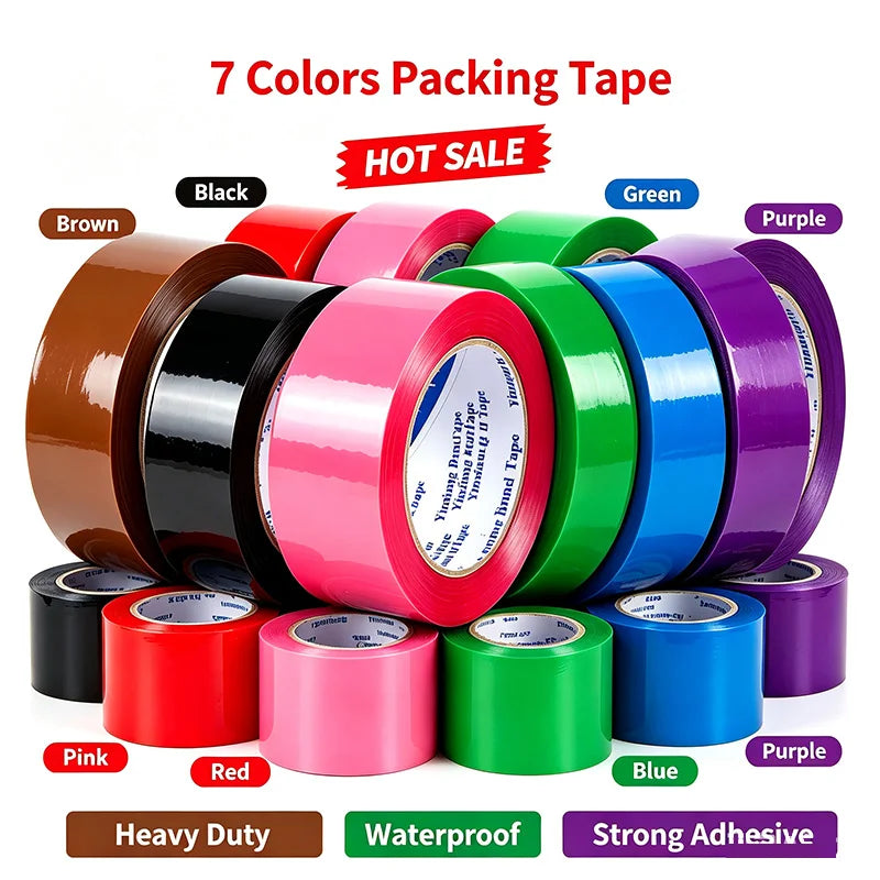 Colorful Wear-Resistant Single-Sided Adhesive Shipping Tape for Warehouse Parcel Packaging Qme