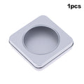 1 Press Nail Storage Boxes Case Tin Box Windowed Fake Organizer Qme 1pcs