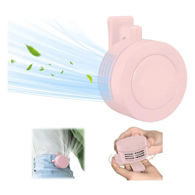 360° Rotatable Clip-on Fan Ultra Quiet USB Powered Mini Portable Fan for Home Outdoor Camping Office Dorm Qme pink