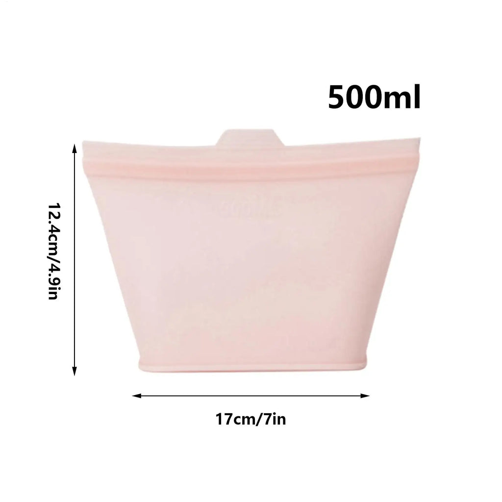 Reusable Food Storage Bags Silicone Heat-resistant Freezer Fruit Qme