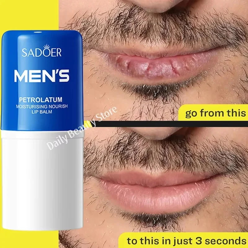 Men Lip Balm Moisturizing Hydration Fading Lip Lines Anti-Cracking Remove Dead Skin Refreshing And Not Greasy Exquisite Lip Care Qme