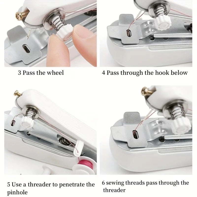 Portable Handheld Sewing Machine Set: Includes 1 Mini Sewing Machine, Which Is a Must-Have Equipment for Easy Emergency Repairs Qme