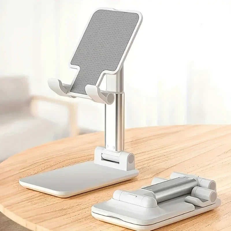 Adjustable Phone Stand, Foldable Desktop Holder for Live Streaming and Photography, Extendable and Portable Tablet Mount Qme