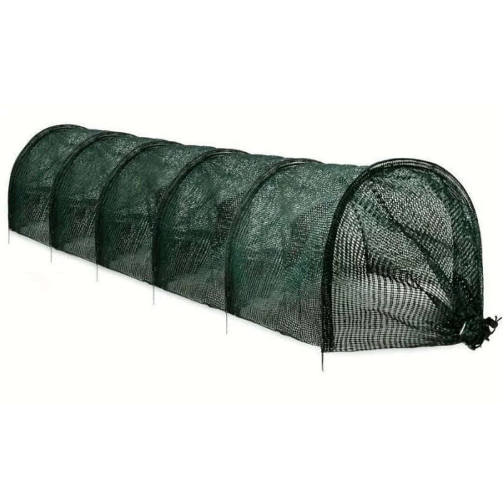 3M Garden Tunnel Shade Netting Quick Release Farm planting Preventing Insect Cover Portable Foldable Garden Tunnel Greenhouse Qme Green