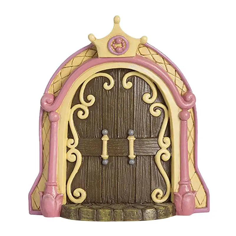 Mini Home Garden Doors Ornaments Elf Fairy Door Miniature House Decor Qme 7