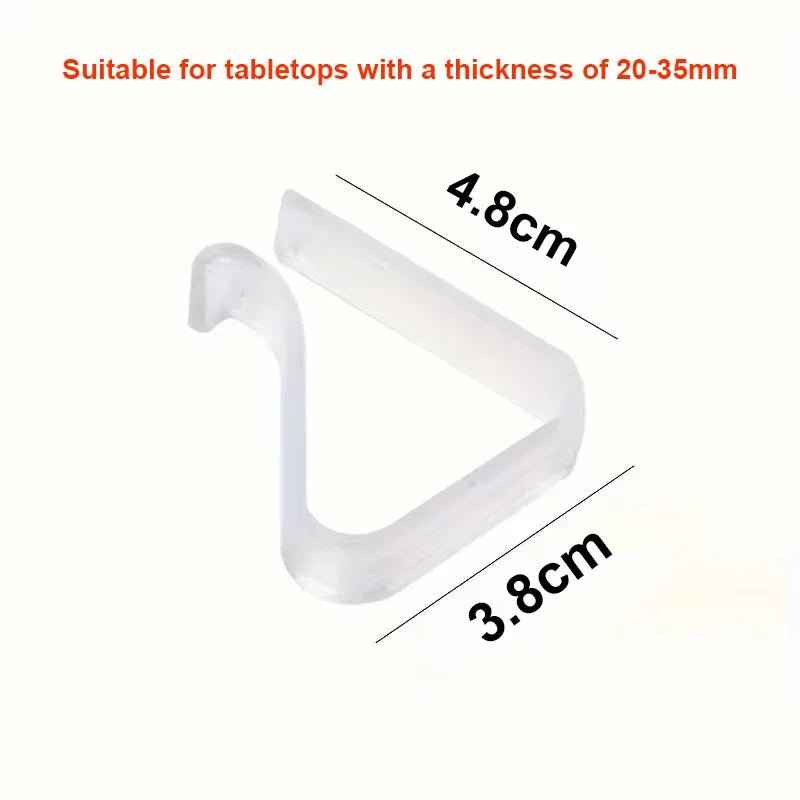12pcs, Tablecloth Fixtures, Clear Plastic Tablecloth Clips - Transparent Table Cloth Hold Down Clips for Indoor and Outdoor Even Qme