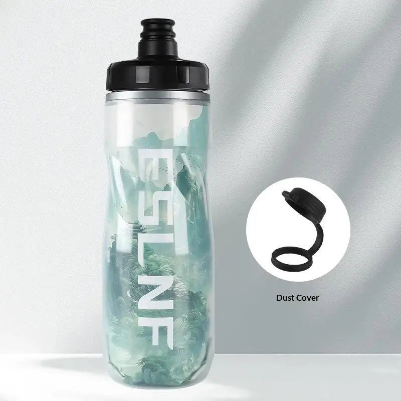 610ml Insulated Bicycle Water Bottles PP Heat- And Ice-protected Water Bottle Outdoor Sports Cup Cycling Bike Water Bottle Qme 0.65L A3