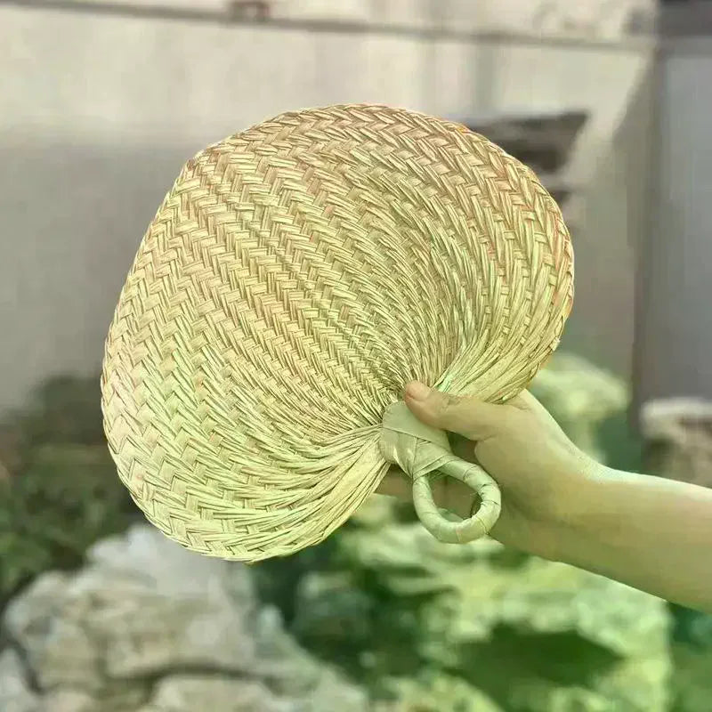 Vintage Palm-Leaf Palm-Leaf Fan Lightweight Natural Cooling Fan Handmade Fan Home Decoration Qme