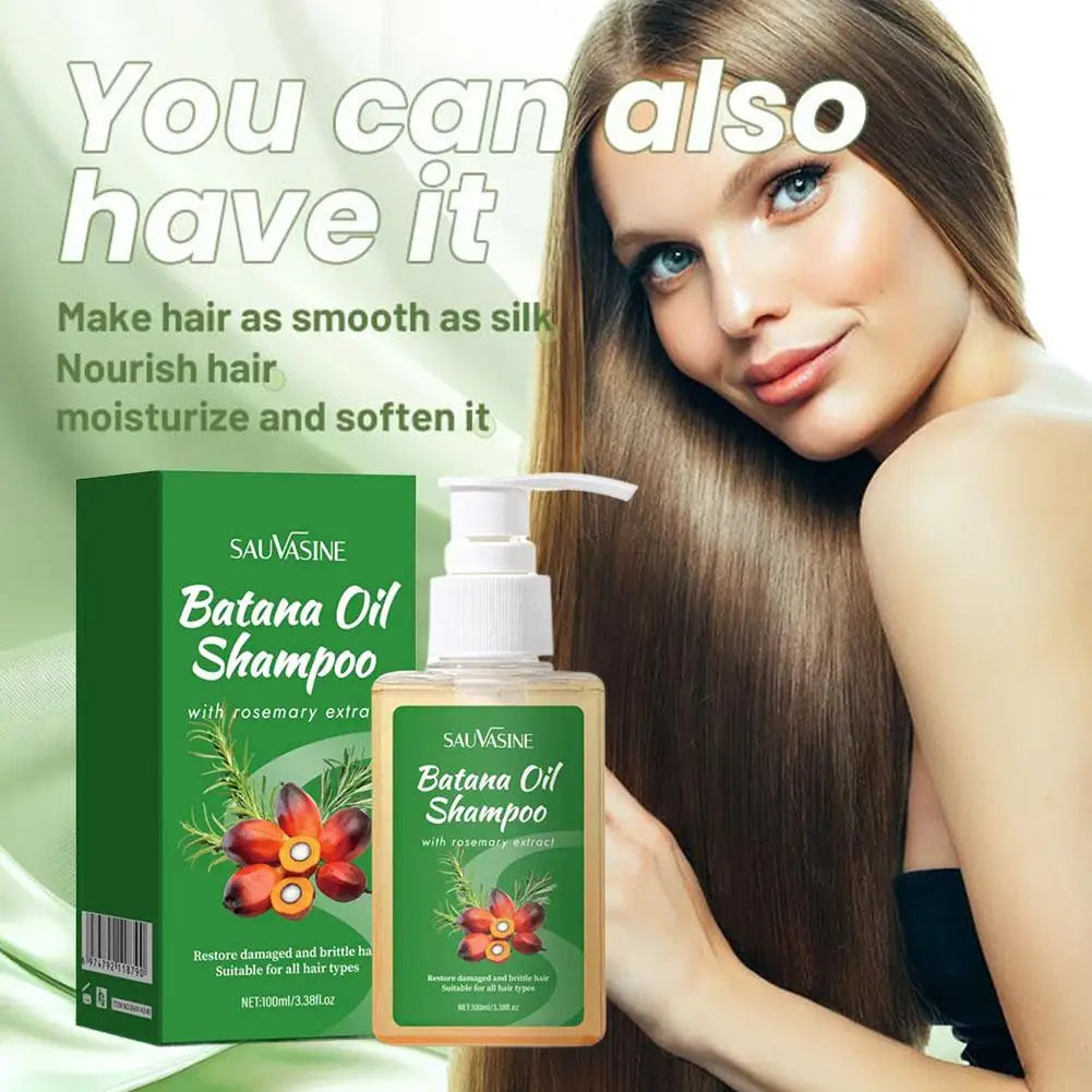 Batana Oil Shampoo Strengthens Hair Roots Repairs Damaged Hair Deeply Nourishment Smooth Hair Conditioner Qme