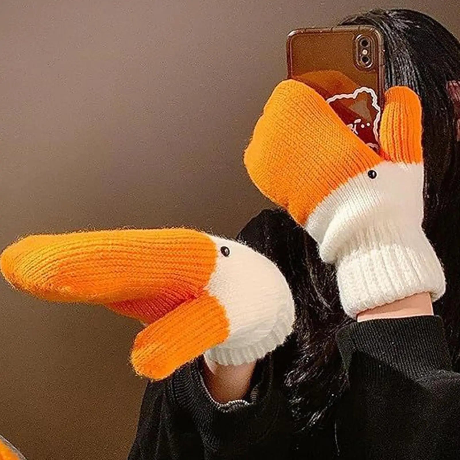 1 pair Cute Gloves Animal Mittens Warm Lining Winter Adorable Cute Animal Mittens For Girl Friend Sport Skiing Men Women Outdoor Qme