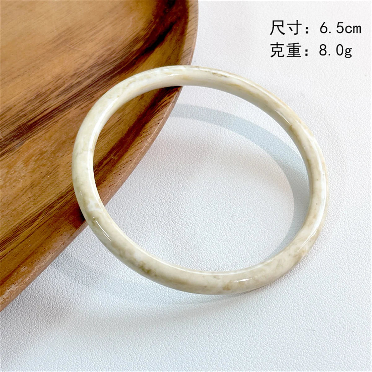 Colorful Fine Acrylic Resin Geometric Round Thin Bracelet Vintage Transparent Shiny Geometry Round Bangle For Women Jewelry Girl Qme mise 65mm
