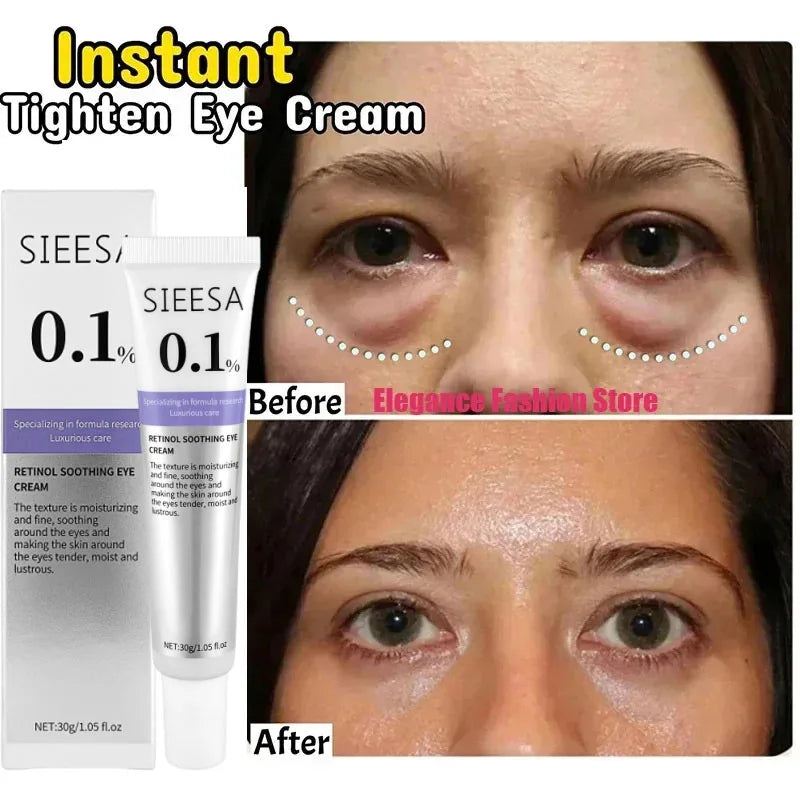 Instant Eye Bag Removal Cream Collagen Anti-Wrinkle Fade Fine Lines Firming Skin Anti Dark Circle Puffiness Brighten Eye Care Qme 1pc