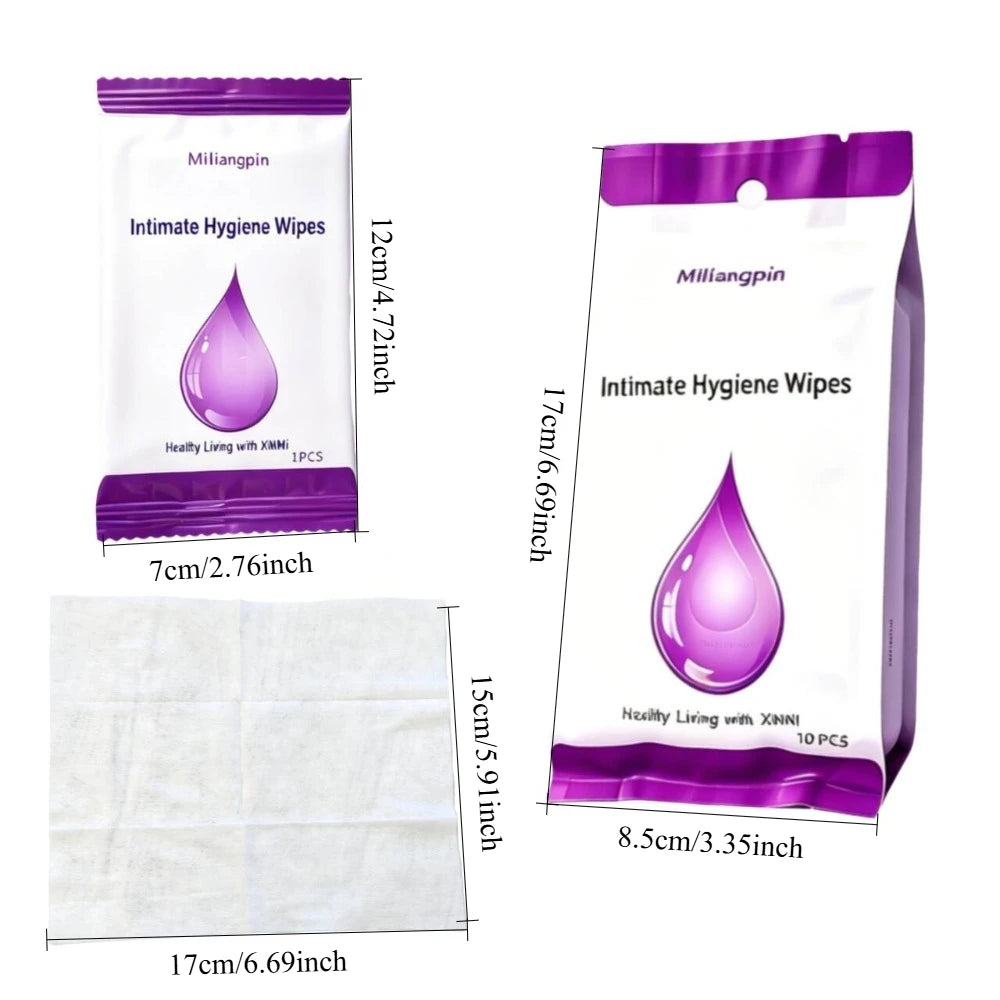 Feminine intimate wipes, menstrual period cleaning, clean, healthy and portable, exclusively for healthy women. Qme