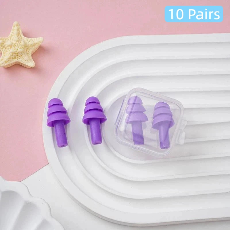 Soft Foam Earplugs 38dB Noise Cancelling 10 Pairs Multicolor