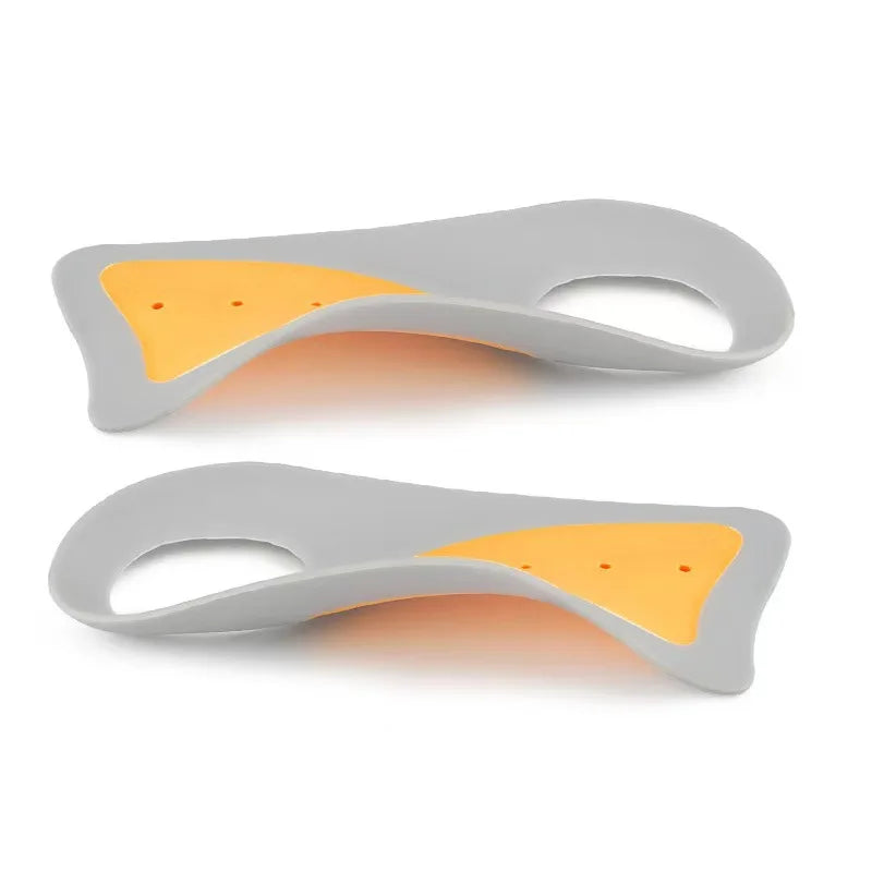 1Pair Large-area Protection Insole Thin Silicone Insoles Men Women Qme GRAY