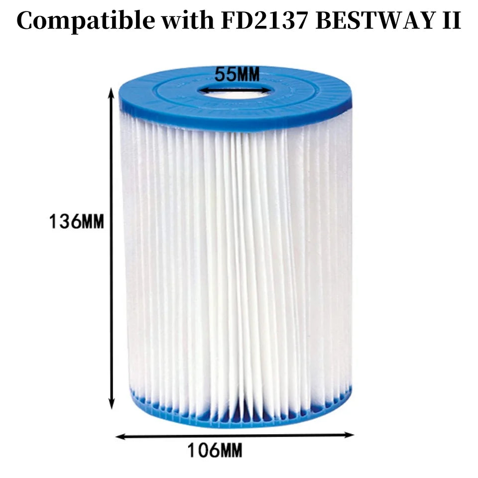 Swimming Pool Filter For Bestway/Intex type Swimming Pool Replacement Filter Pump Accessories Circulating Clean Filter Cartridge Qme 42012