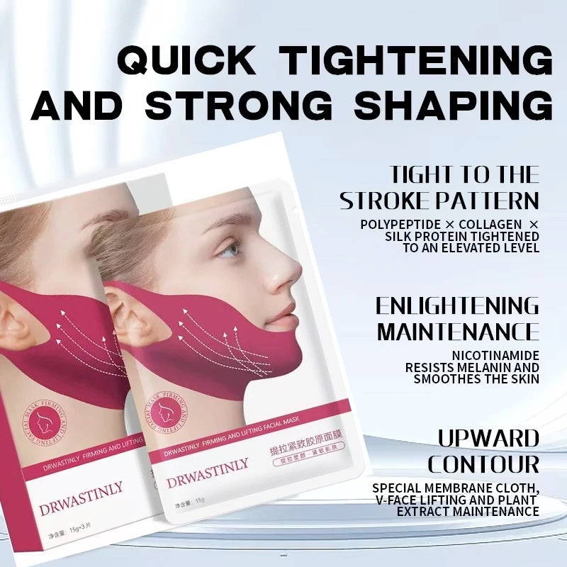 Double Chin Eliminator V Line Shaping Face Masks Toning Hydrogel Qme