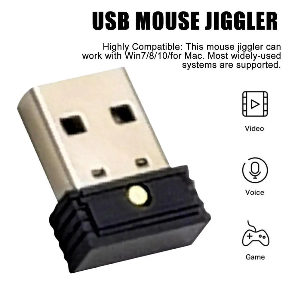 NEW USB Undetectable Automatic Computer Mouse Computer Movement Jiggler Keeps Simulate Mouse Awake Mover Shaker Qme