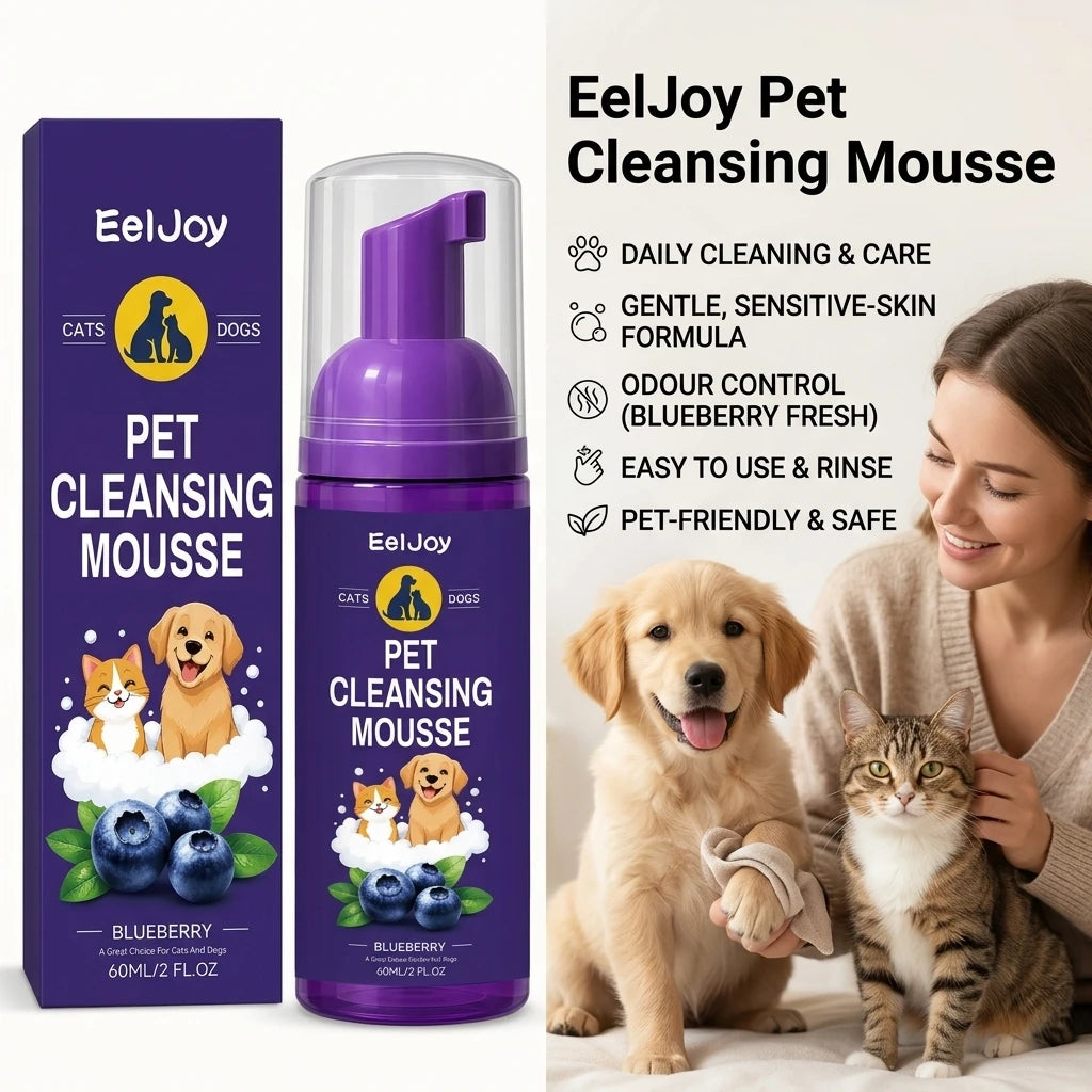 Pet Cleansing Mousse Gentle Removing Dirt Soothing Skin Reducing Odors Long Lasting Fragrance Waterless Dog & Cat Shampoo Foam Qme