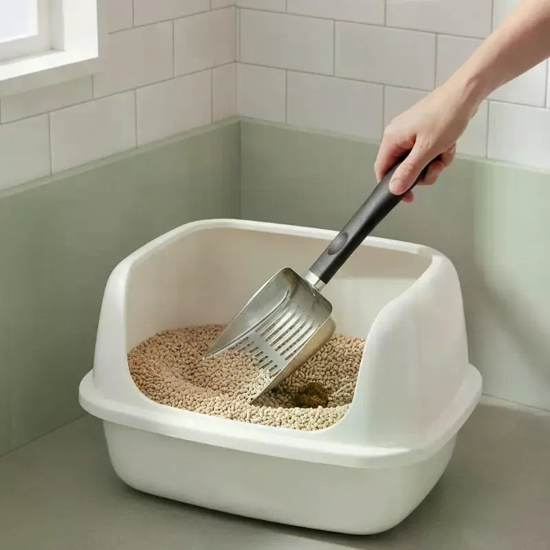 Cat Sand Cleaning For Dog Cat Clean Feces Supplies Cat Litter Shovel Pet Cleaning Tool Pet Products Metal Long Handle Scoop Qme