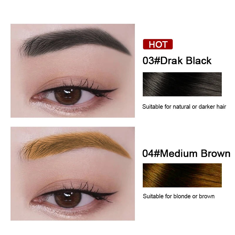 3 in 1 Eyebrow Stamp, Long-lasting Waterproof Perfect Eye Brows Stencil, Retouching The Face Hairline Contour Fine Powder Qme
